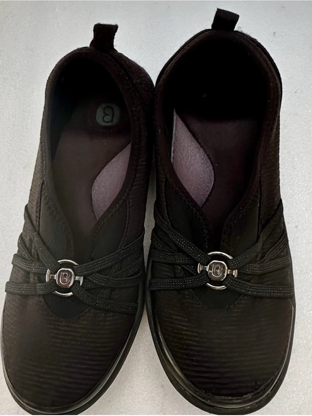 Bzees Rosie Shoes Womens 8.5 Wide Lucy Slip On Brown Casual Comfort Round Toe